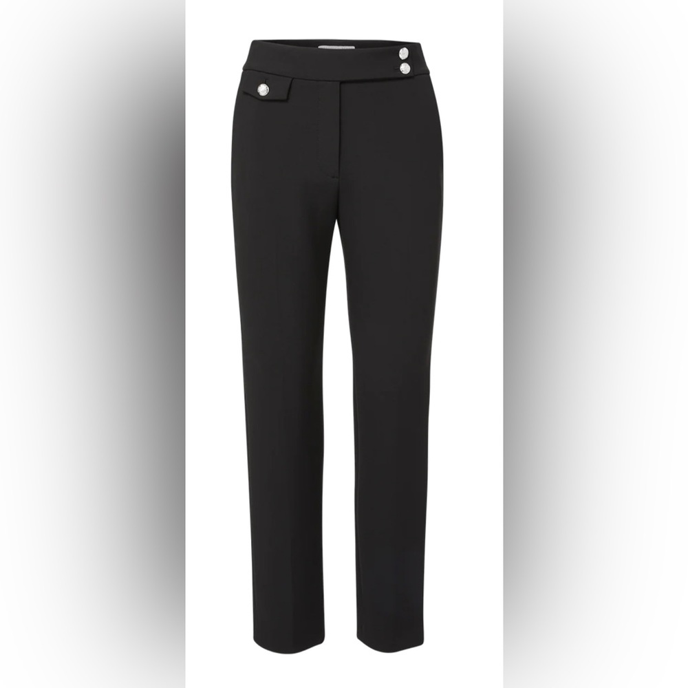 Veronica Beard Renzo Pants Black with Silver Buttons Size 10 EUC